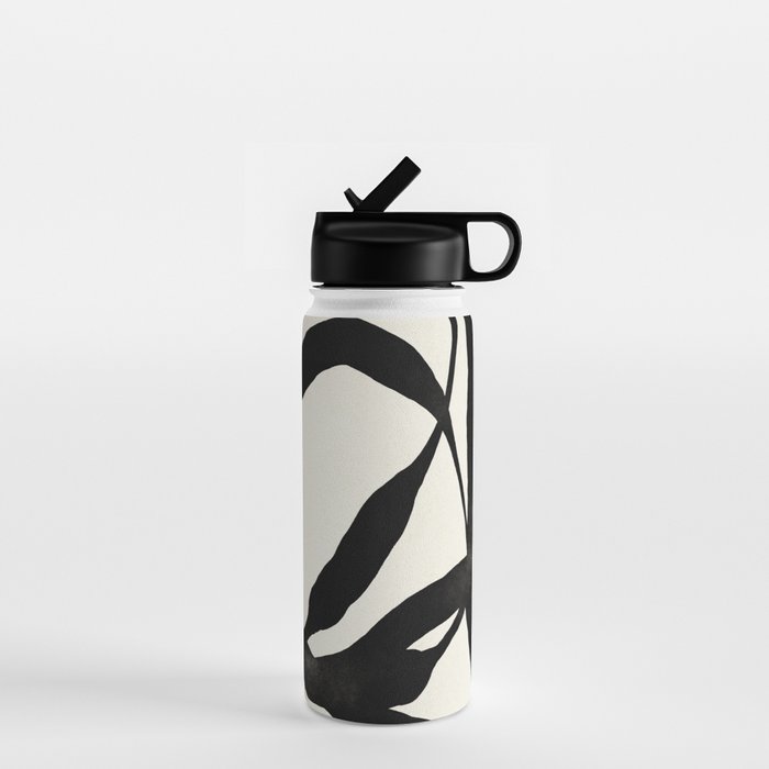 Black Twist 1 - Modern Art Print Water Bottle Gallery Image 1