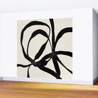 Black Twist 1 - Modern Art Print Wall Mural Gallery Image 2
