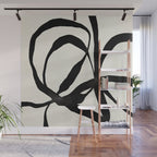 Black Twist 1 - Modern Art Print Wall Mural Gallery Image 1