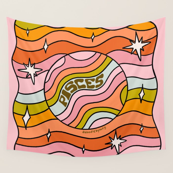 Pisces Planet Wall Tapestry Gallery Image 1