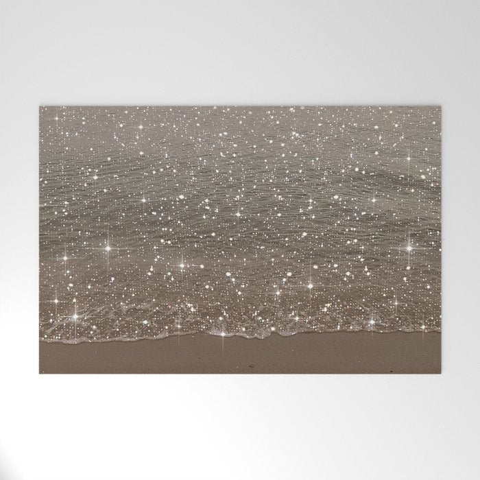 Beach Ocean Glitter Welcome Mat Gallery Image 1