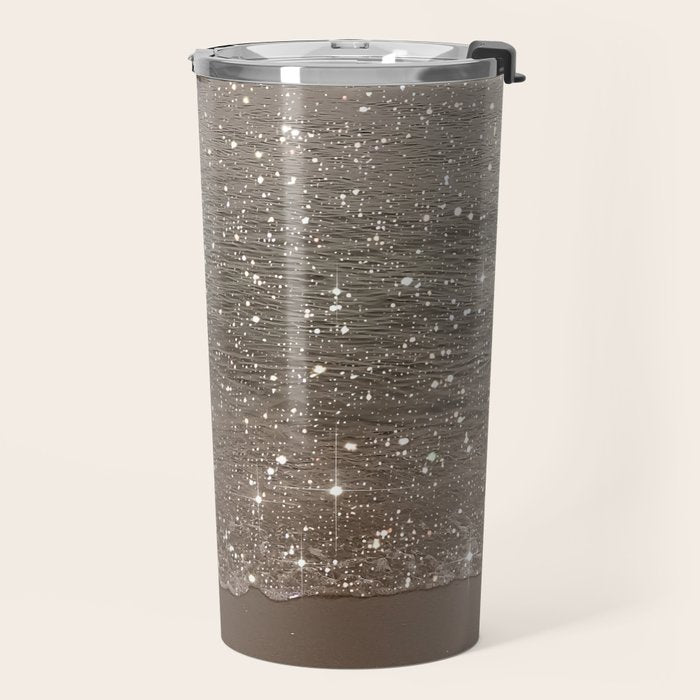 Beach Ocean Glitter Travel Mug Gallery Image 2