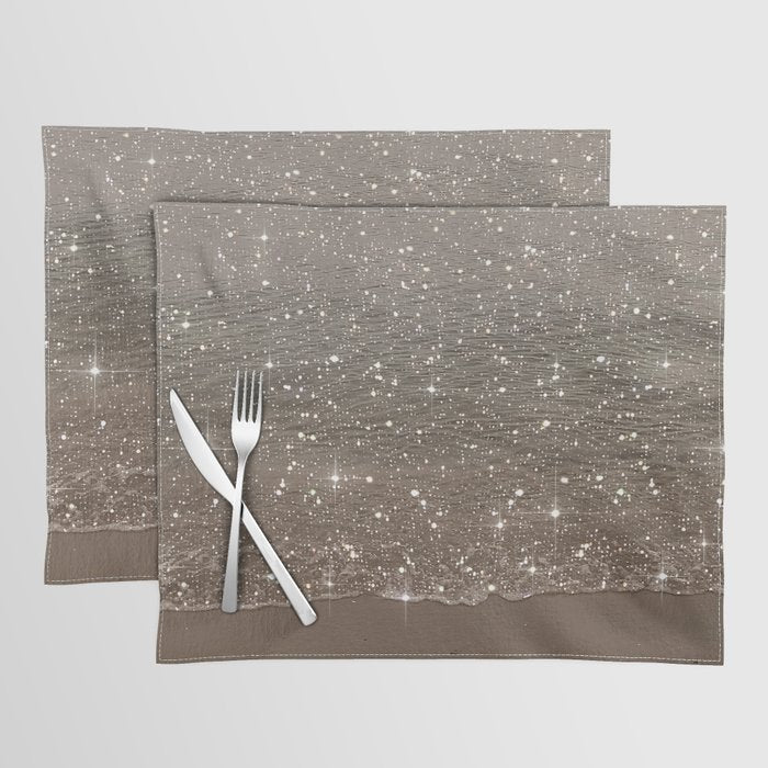 Beach Ocean Glitter Placemat Gallery Image 1