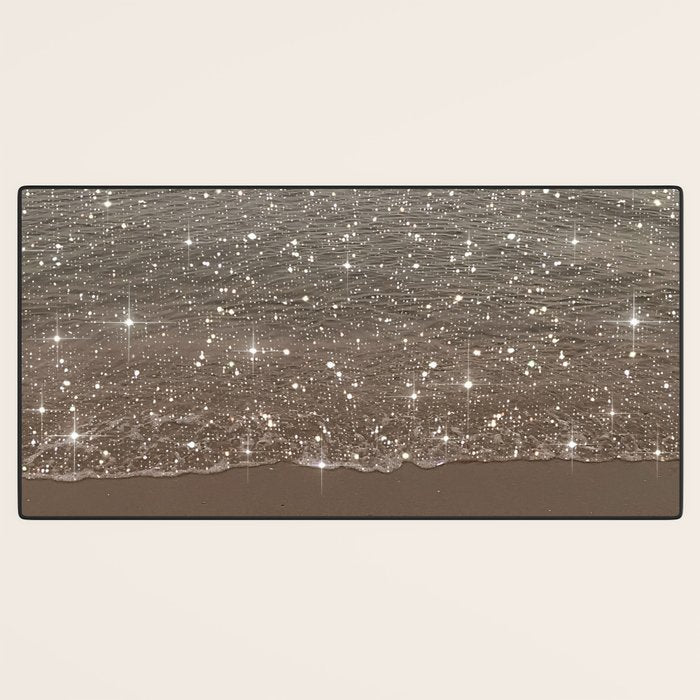 Beach Ocean Glitter Desk Mat Gallery Image 3