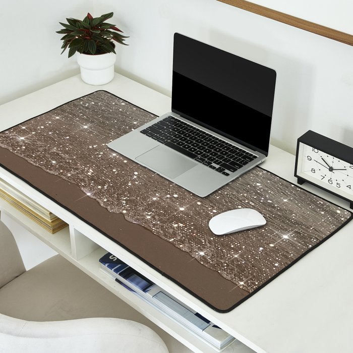 Beach Ocean Glitter Desk Mat Gallery Image 2