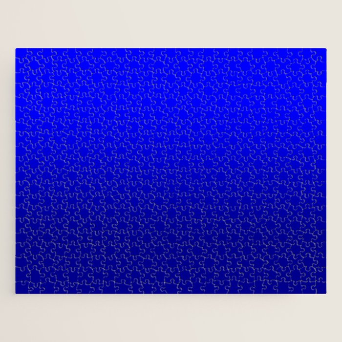 Bright Cobalt and Dark Blue Ombre Jigsaw Puzzle Gallery Image 1