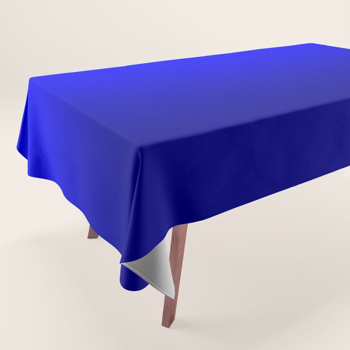 Bright Cobalt and Dark Blue Ombre Tablecloth Gallery Image 1