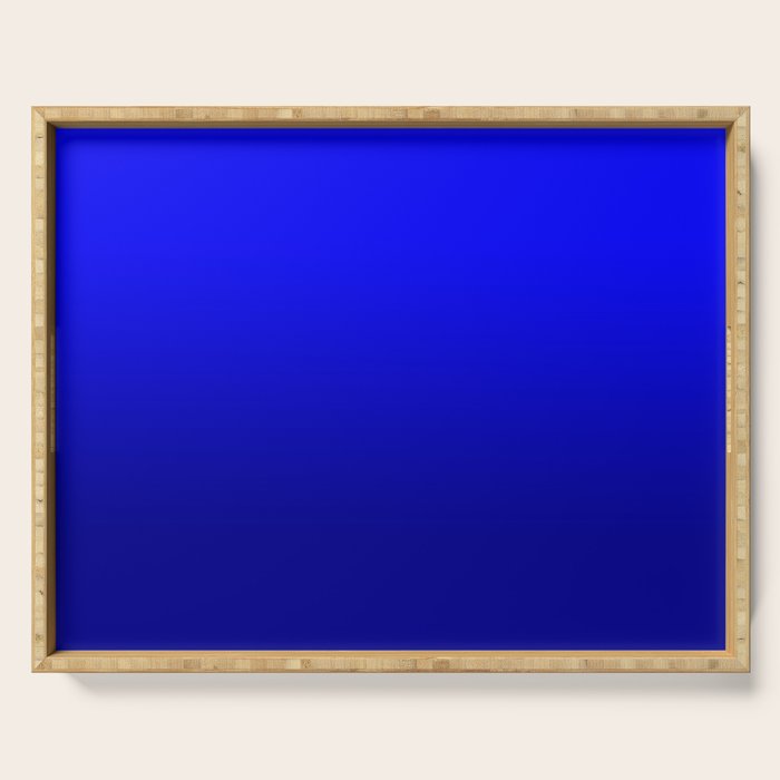 Bright Cobalt and Dark Blue Ombre Serving Tray Gallery Image 1