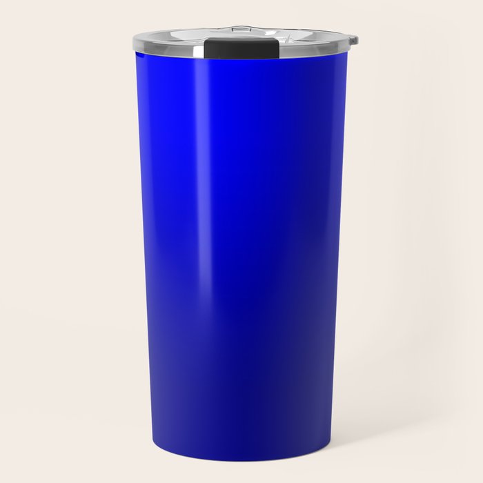 Bright Cobalt and Dark Blue Ombre Travel Mug Gallery Image 1