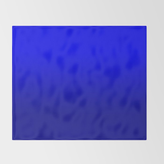 Bright Cobalt and Dark Blue Ombre Throw Blanket Gallery Image 2