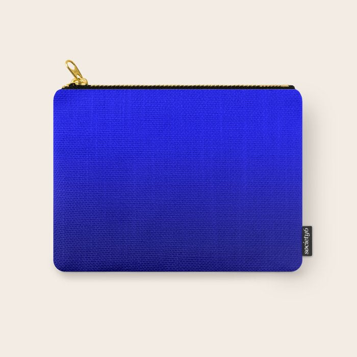 Bright Cobalt and Dark Blue Ombre Carry All Pouch Gallery Image 1