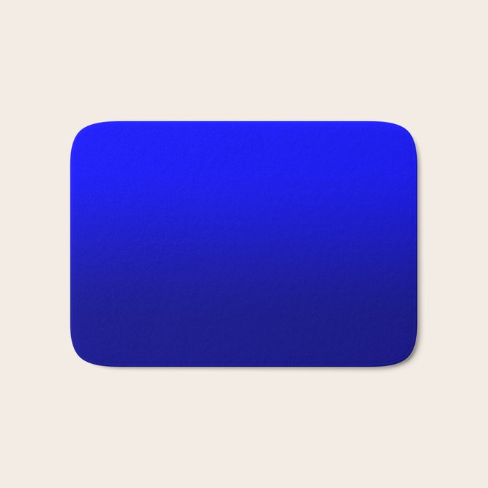 Bright Cobalt and Dark Blue Ombre Bath Mat Gallery Image 1