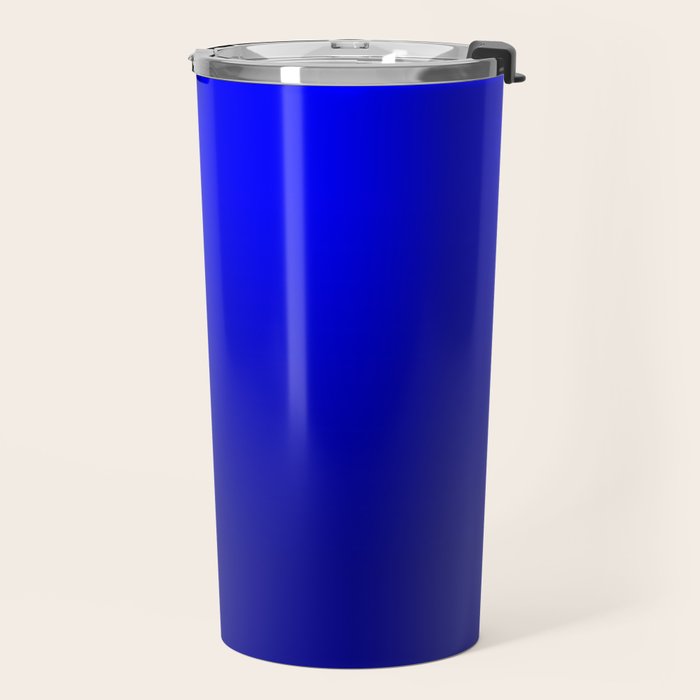 Bright Cobalt and Dark Blue Ombre Travel Mug Gallery Image 2