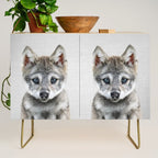 Baby Wolf - Colorful Credenza Gallery Image 1