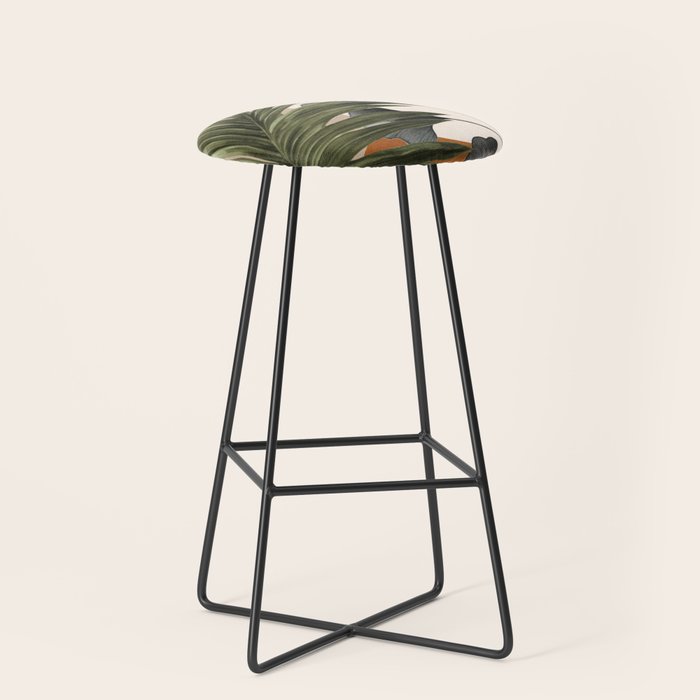 Abstract Tropical Art 17 Stool Gallery Image 1