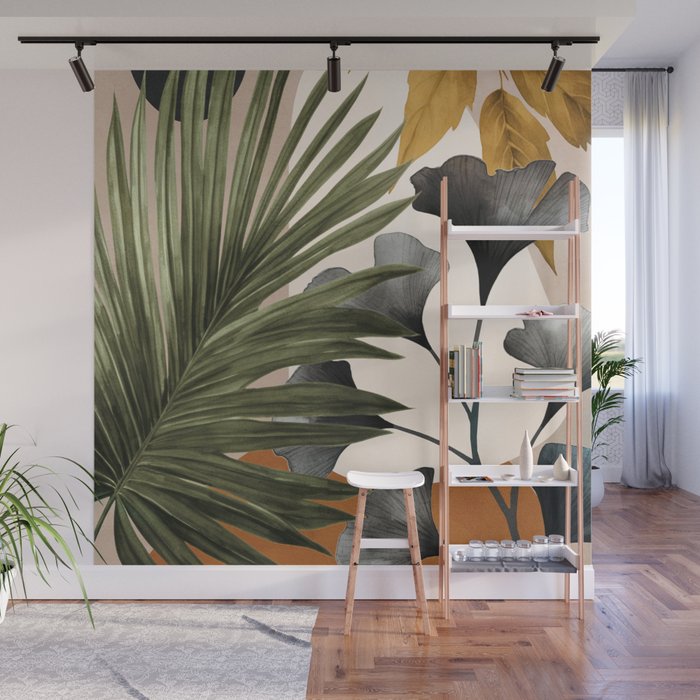 Abstract Tropical Art 17 Wall Mural Gallery Image 1