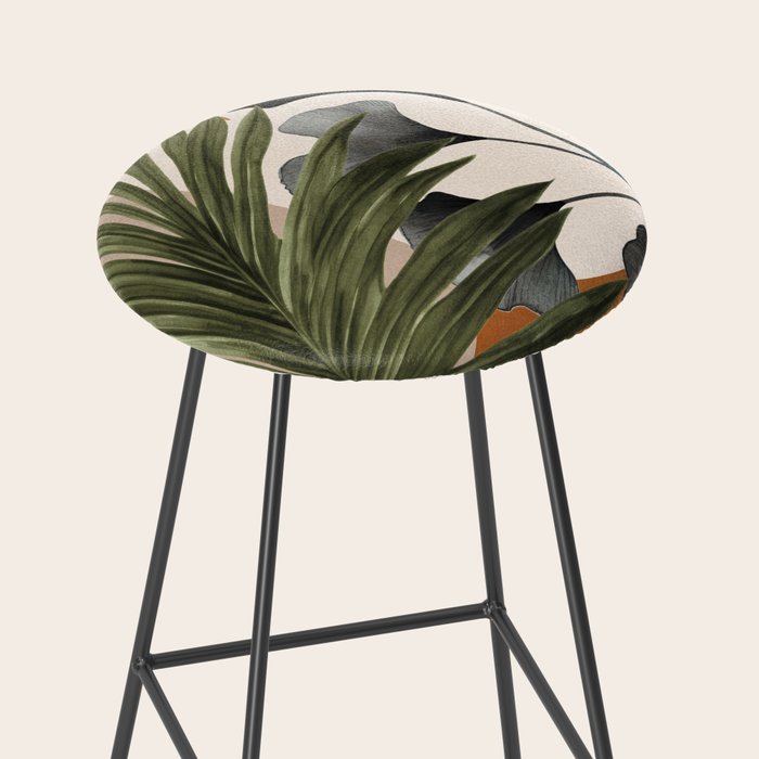 Abstract Tropical Art 17 Stool Gallery Image 2