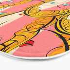 Comics Pop Girl Pattern Bath Mat Gallery Image 3