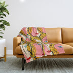 Comics Pop Girl Pattern Throw Blanket Gallery Image 1