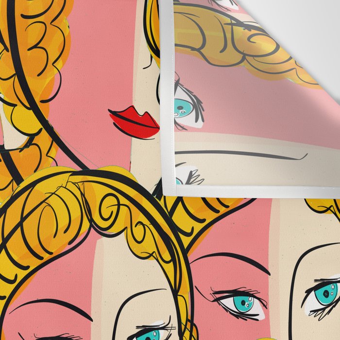 Comics Pop Girl Pattern Wall Tapestry Gallery Image 3