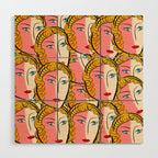 Comics Pop Girl Pattern Wood Wall Art Gallery Image 1