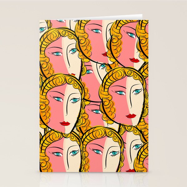 Comics Pop Girl Pattern Stationery Card Gallery Image 2