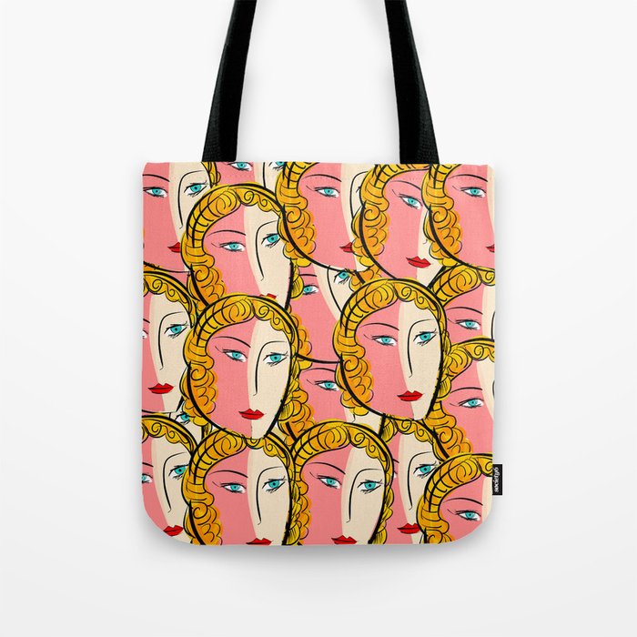 Comics Pop Girl Pattern Tote Bag Gallery Image 1