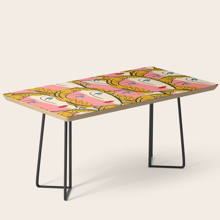 Comics Pop Girl Pattern Coffee Table Gallery Image 1