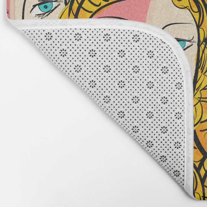 Comics Pop Girl Pattern Bath Mat Gallery Image 2
