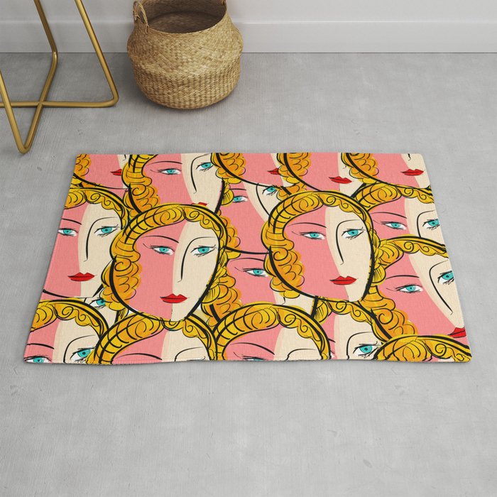 Comics Pop Girl Pattern Rug Gallery Image 1