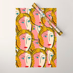Comics Pop Girl Pattern Wrapping Paper Gallery Image 1
