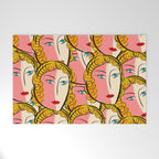 Comics Pop Girl Pattern Welcome Mat Gallery Image 1