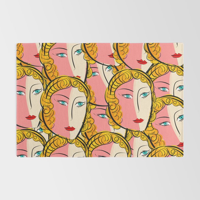 Comics Pop Girl Pattern Rug Gallery Image 2