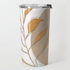 Minimal Abstract Art Tropical Leaf  Travel Mug Gallery Image 2