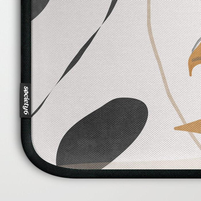 Minimal Abstract Art Tropical Leaf  Laptop Sleeve Gallery Image 3
