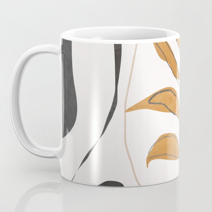Minimal Abstract Art Tropical Leaf  Coffee Mug Gallery Image 3