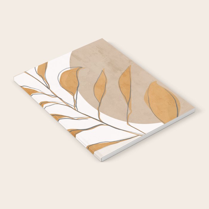 Minimal Abstract Art Tropical Leaf  Notebook Gallery Image 2