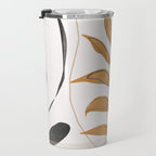 Minimal Abstract Art Tropical Leaf  Travel Mug Gallery Image 3