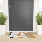 Minimal Abstract Art Tropical Leaf  Welcome Mat Gallery Image 3