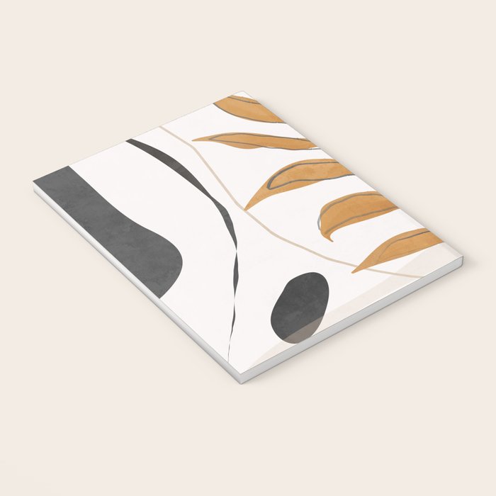 Minimal Abstract Art Tropical Leaf  Notebook Gallery Image 3