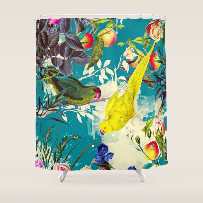 Tropical birds in the nature - 010 Shower Curtain Gallery Image 1