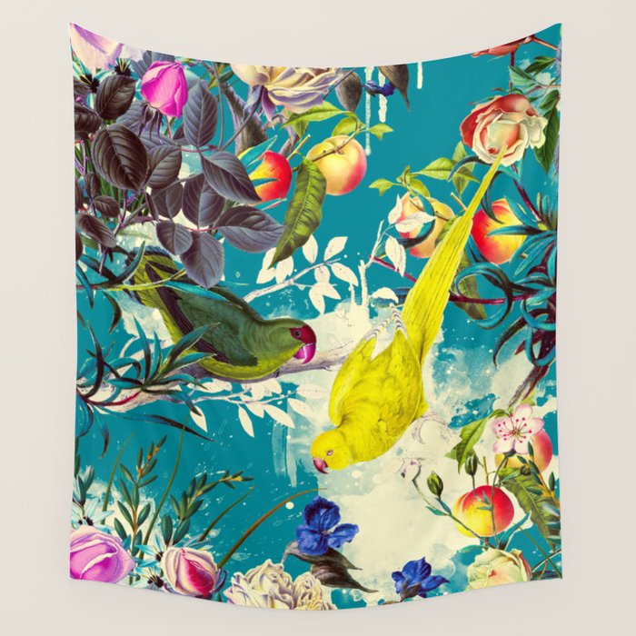 Tropical birds in the nature - 010 Wall Tapestry Gallery Image 1