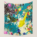 Tropical birds in the nature - 010 Wall Tapestry Gallery Image 4