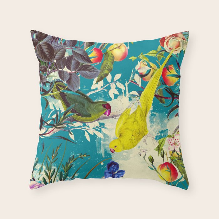 Tropical birds in the nature - 010 Throw Pillow Gallery Image 6