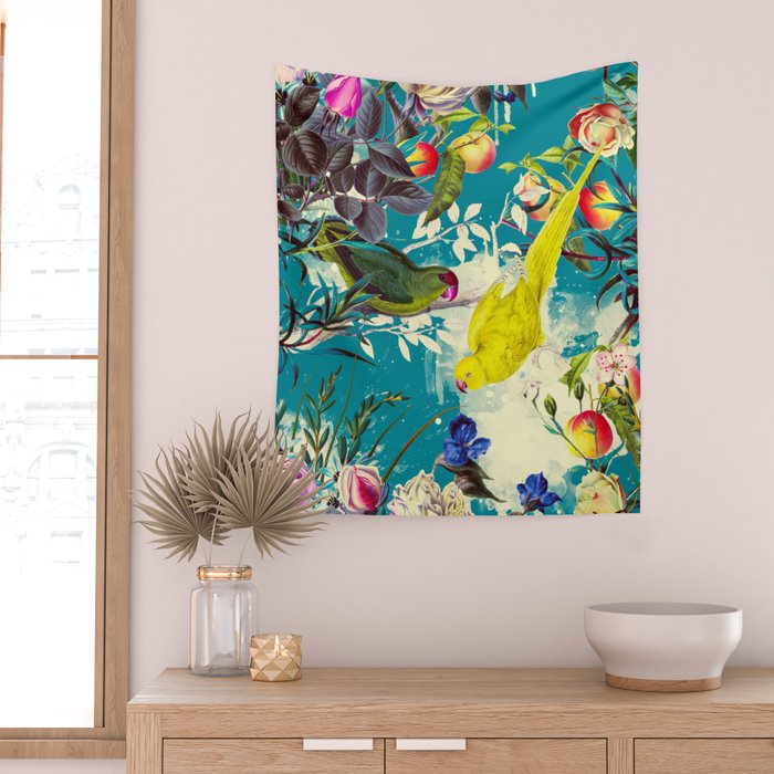Tropical birds in the nature - 010 Wall Tapestry Gallery Image 2