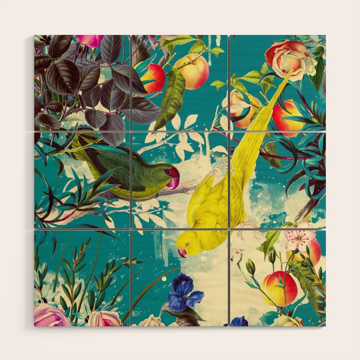 Tropical birds in the nature - 010 Wood Wall Art Gallery Image 1