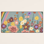 Retro meadow Desk Mat Gallery Image 3