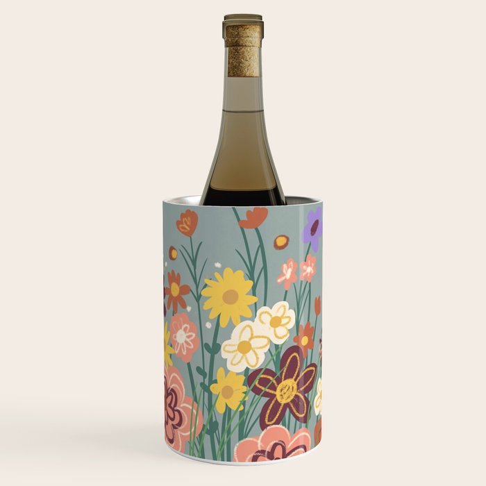 Retro meadow Wine Chiller Gallery Image 1