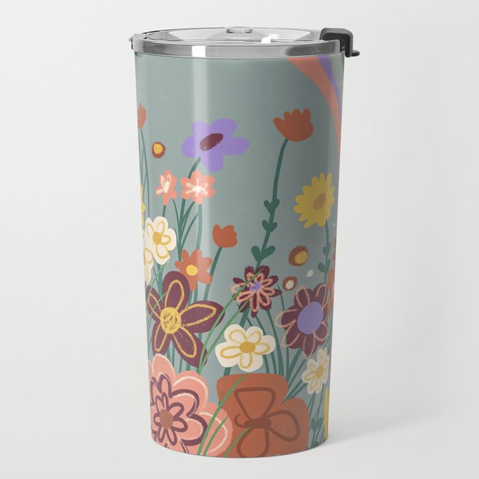 Retro meadow Travel Mug Gallery Image 2