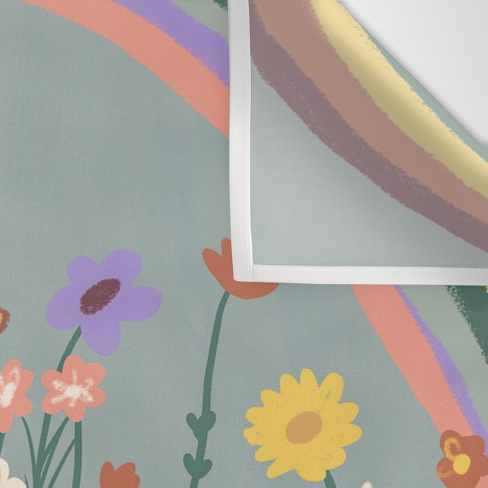 Retro meadow Wall Tapestry Gallery Image 3